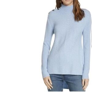 Powder Blue Mockneck Sweater Size Extra Small